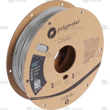 Polymaker PolyFlex - TPU90 - Gris (Grey) - 1.75mm - 750 gr