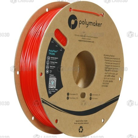 Polymaker PolyFlex - TPU95 - Red - 1.75mm - 750 gr