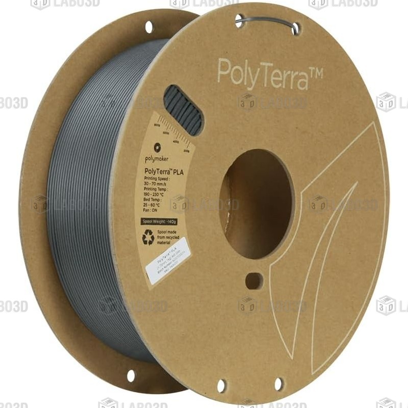 Polymaker PolyTerra - PLA - Ash Grey - 1.75mm - 1 Kg