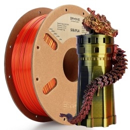 Filament SILK PLA tri-color ERYONE 1.75mm or argent cuivre