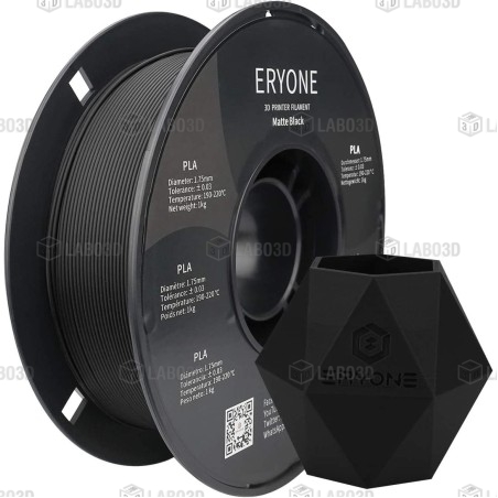 Eryone - Fibre de Carbone Noir - Filament PLA 1.75mm 1Kg - Pour