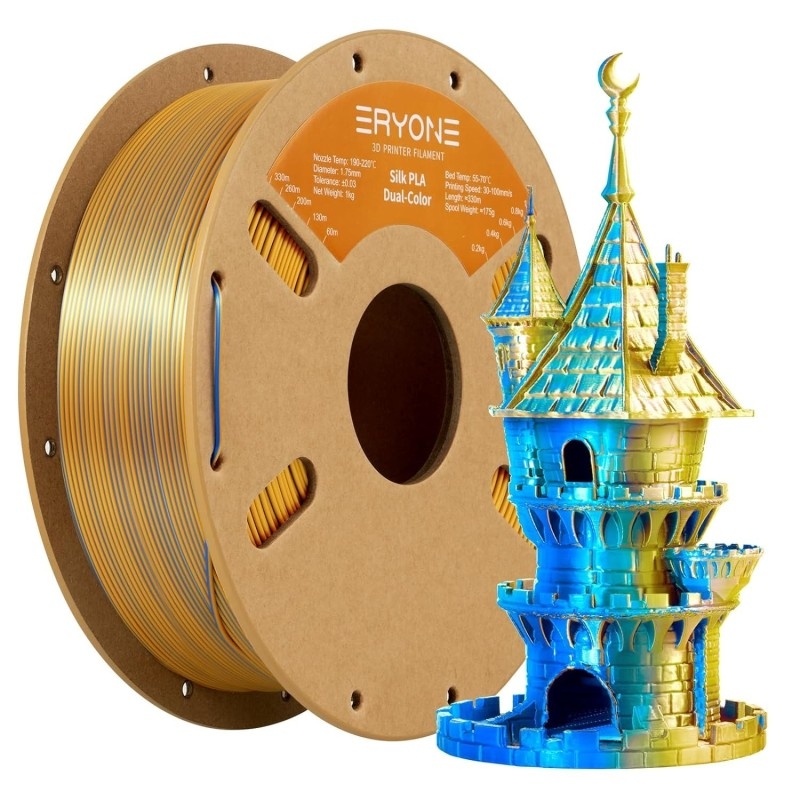 Premium No Bubble 3D – bobine de filament PLA jaune de 1,75 mm et